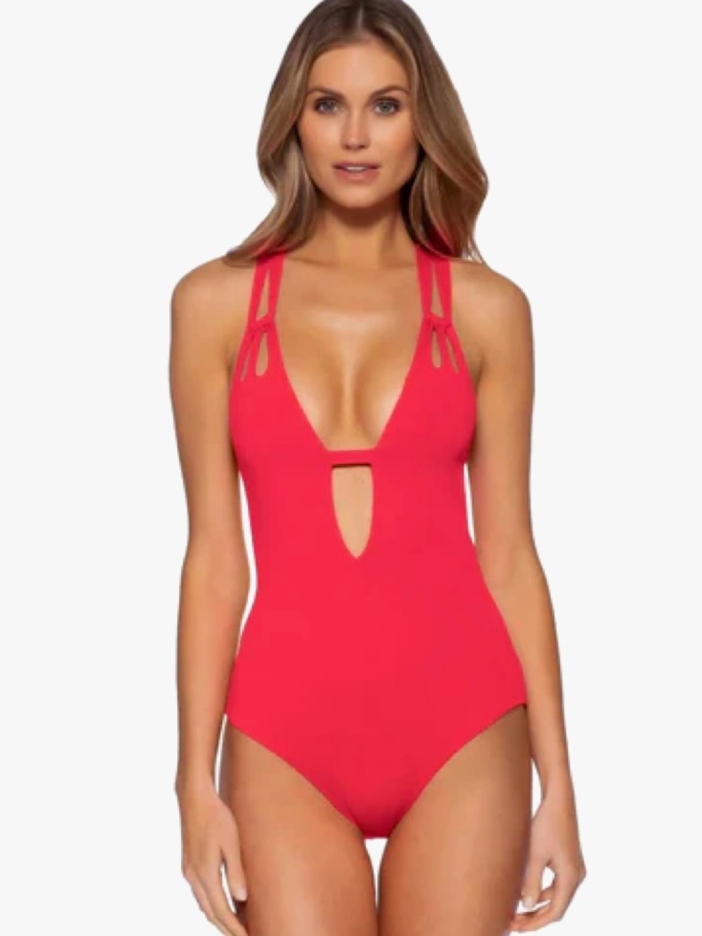 Becca Color Code Cherry One Piece Womens Swimsuit Sz S